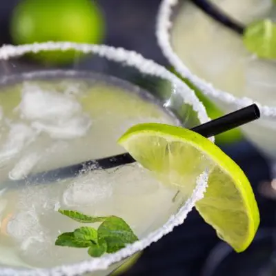 Mexican Martini with lime and mint