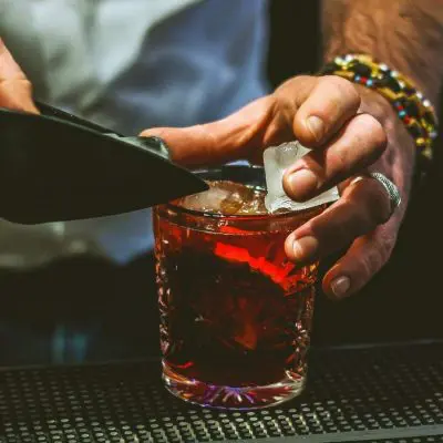 Man making a cocktail