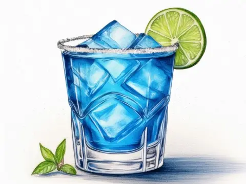 Colour illustration of a Blue Margarita