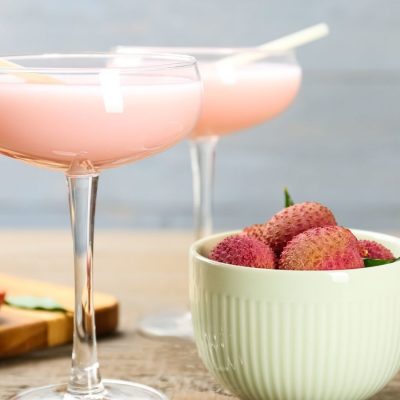 A lovely and lucious pair of Lychee Martinis