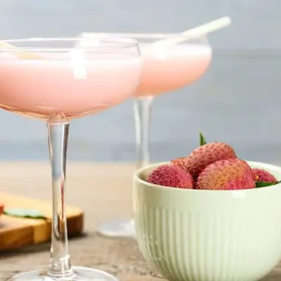 A lovely and lucious pair of Lychee Martinis