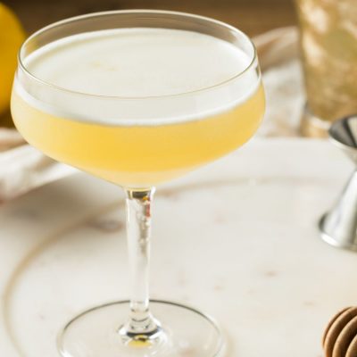 Bee's Knees Cocktail in a coupe glass