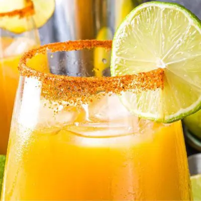 Mango margarita with spicy rim