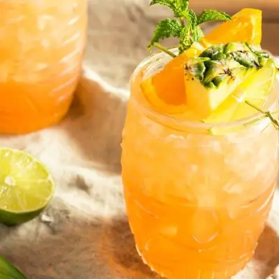 Bright orange and rum cocktail