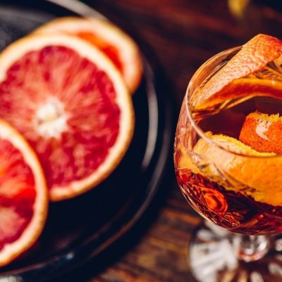 Grapefruit winter whiskey cocktails