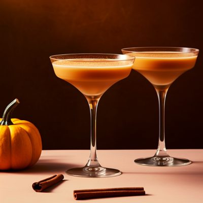 Two creamy pumpkin cocktails