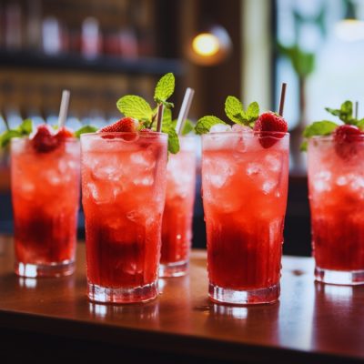 Strawberry Spiked Lemonade cocktails