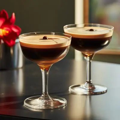 Two hazelnut martinis