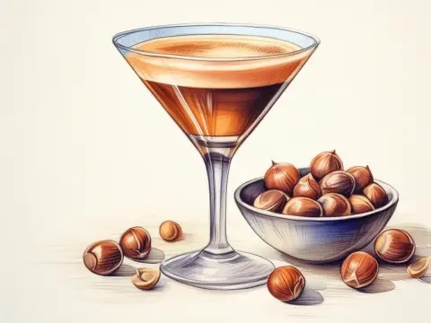 Colour illustration of a Hazelnut Espresso Martini