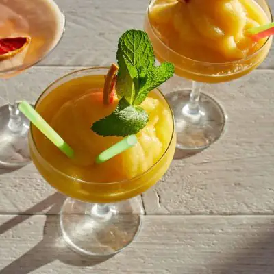 Top view of Mango Daiquiri cocktails