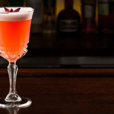 Front View of French Rose Cocktail