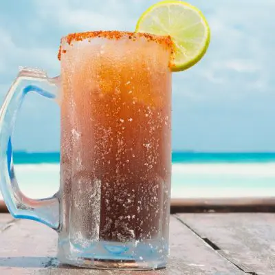 Ice cold Michelada at the beach