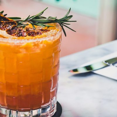 Blood Orange Margarita with Rosemary