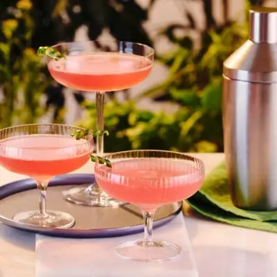 Front view of the best refreshing Cosmopolitan cocktails
