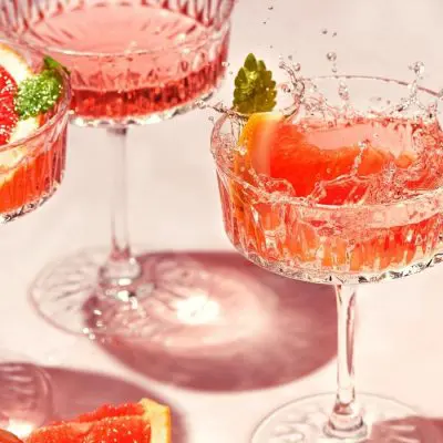 Ruby Grapefruit Champagne Cocktails