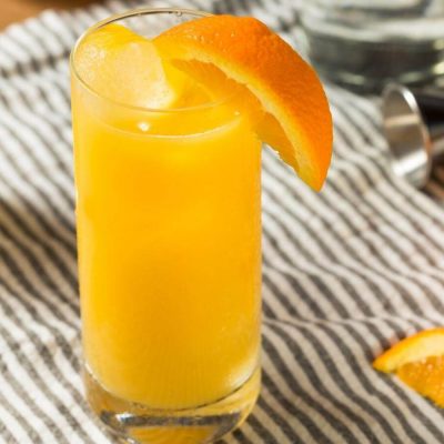Refreshing Harvey Wallbanger orange juice cocktail