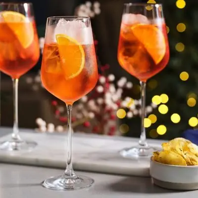 Festive Aperol Spritz cocktails