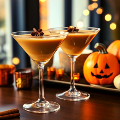 Two Pumpkin Martinis for Halloween