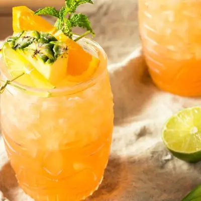 Bright orange rum cocktails