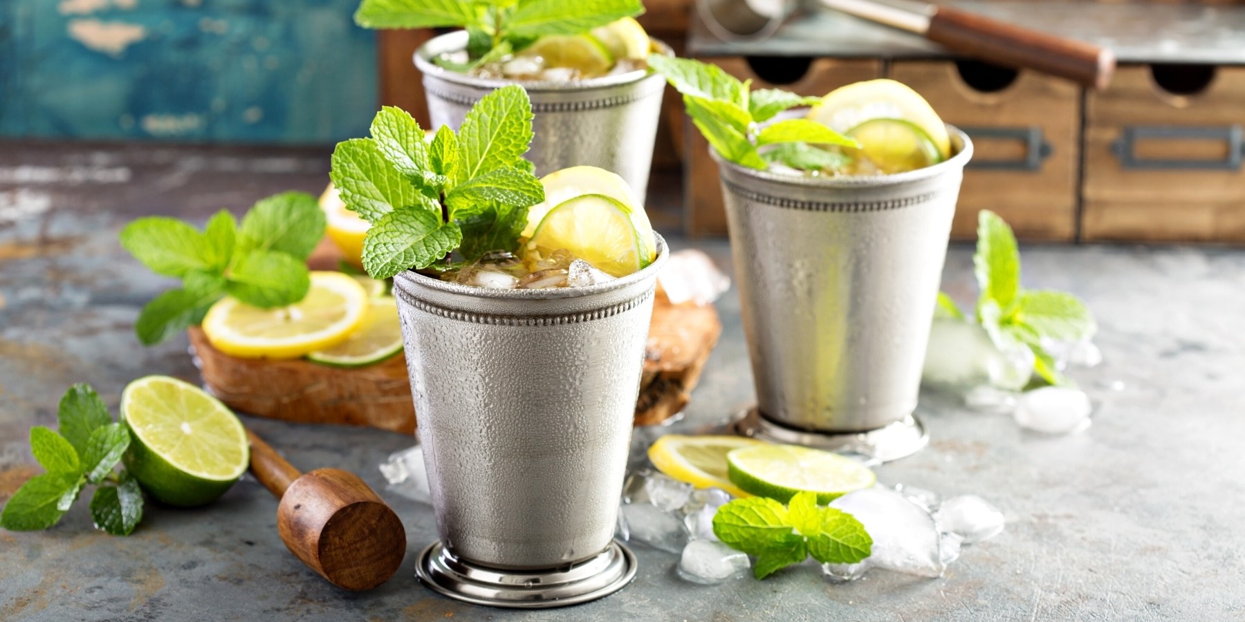 15 Best Indian Inspired Cocktails The Mixer   426. Indian Cocktails Nimbu Pani Mint Julep Canva VeselovaElena 