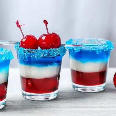 Three Red White and Blue American shots