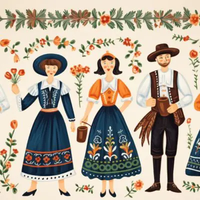 German folk art Oktoberfest