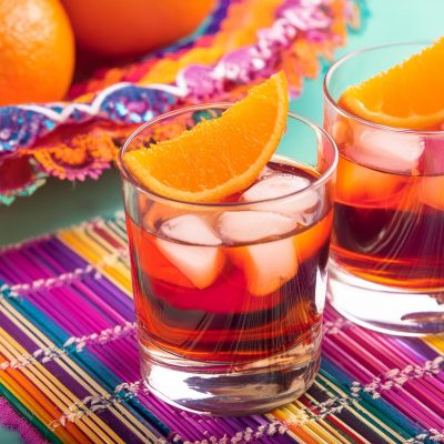 Two Oaxacan Negroni cocktails for Cinco de Mayo