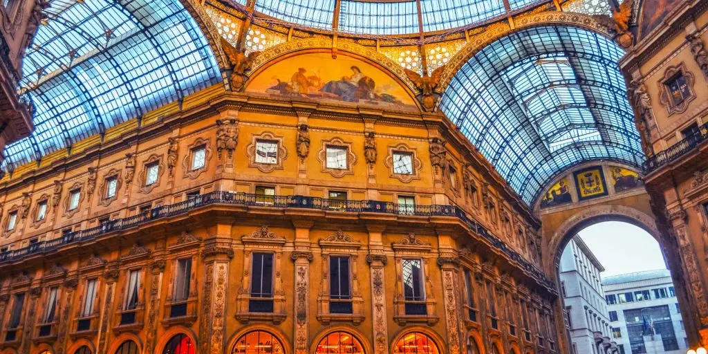 Beautiful shot of the Gallery Vittorio Emanuel II in Milan